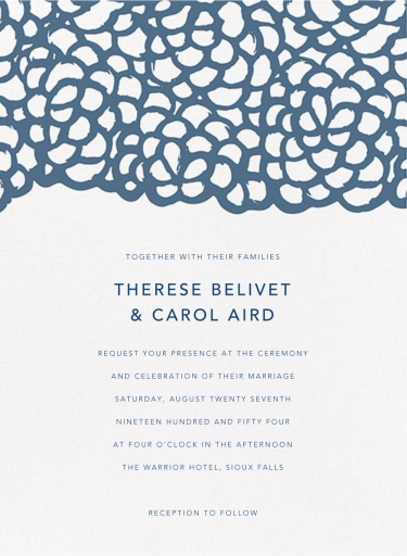 Gardenia I - Invitation by Oscar de la Renta