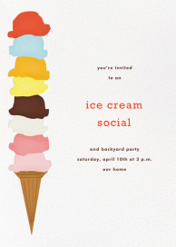 Ice Cream Cone - Get-Together Invitation by Paperless Post