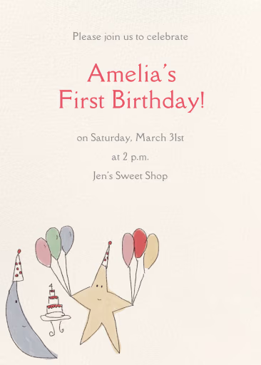 Star Shine - Birthday Invitation by Carly Kuhn
