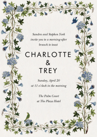 Tender Tendrils - Wedding Brunch Invitation by Stephanie Fishwick