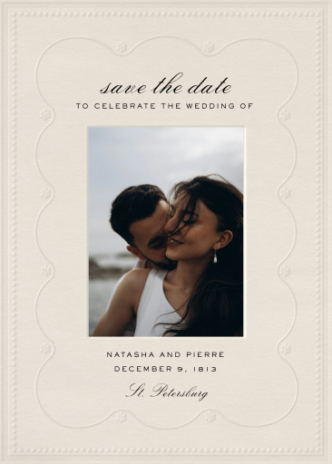 Embossed Scallop - Save the Date by Paperless Post
