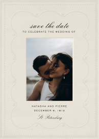 Embossed Scallop - Save the Date by Paperless Post