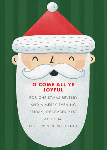 Beard Guy - Christmas Party Invitation by Hello!Lucky
