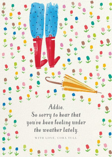 Rainbow Garden - Get Well Soon Card by Mr. Boddington's Studio