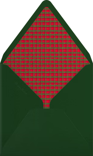 Plaid Wreath Frame - Paperless Post Envelope