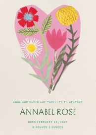 Cutout Bouquet - Birth Announcement by Hadley Paper Goods