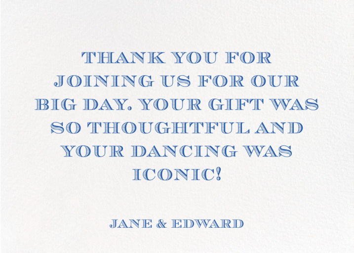 Marchmain (Thank You) - Stationery by Paperless Post