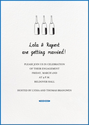 Bubbly for All - Engagement Party Invitation by Mr. Boddington's Studio