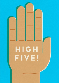 High 5 - Greeting Card by The Indigo Bunting
