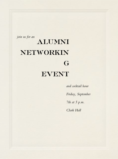 Triple Inner Bevel - Alumni Event Invitation by Paperless Post