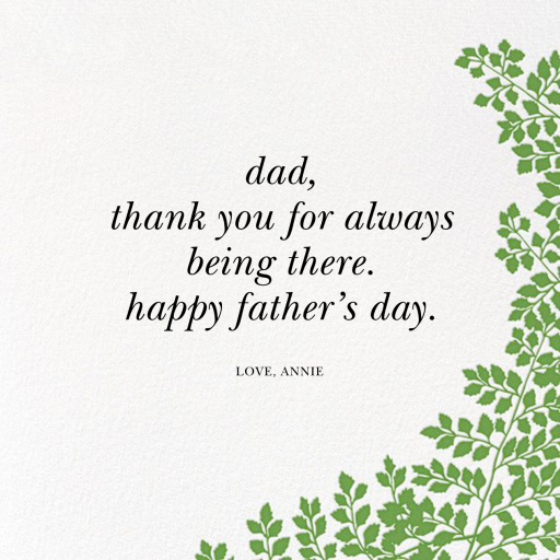 Fern II - Father's Day Card by Paperless Post