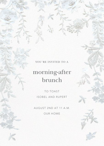 Fleurs d'Alençon - Wedding Brunch Invitation by Oscar de la Renta