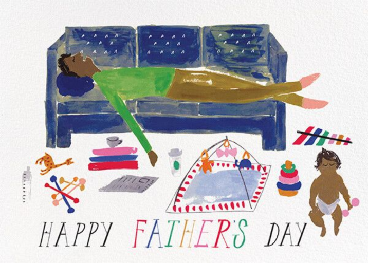 Daddy’s Cat Nap - Father's Day Card by Mr. Boddington's Studio
