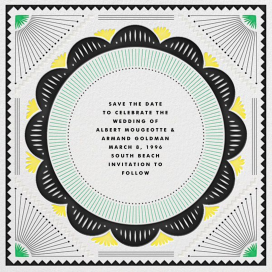 Santa Fe Border (Save the Date) by The Indigo Bunting