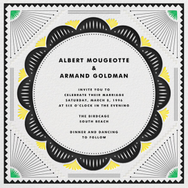Santa Fe Border (Invitation) - Wedding Invitation by The Indigo Bunting