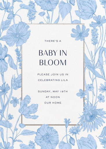 Blooming Flowers - Baby Shower Invitation by Liberty