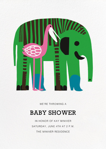 Karkuteilla - Baby Shower Invitation by marimekko