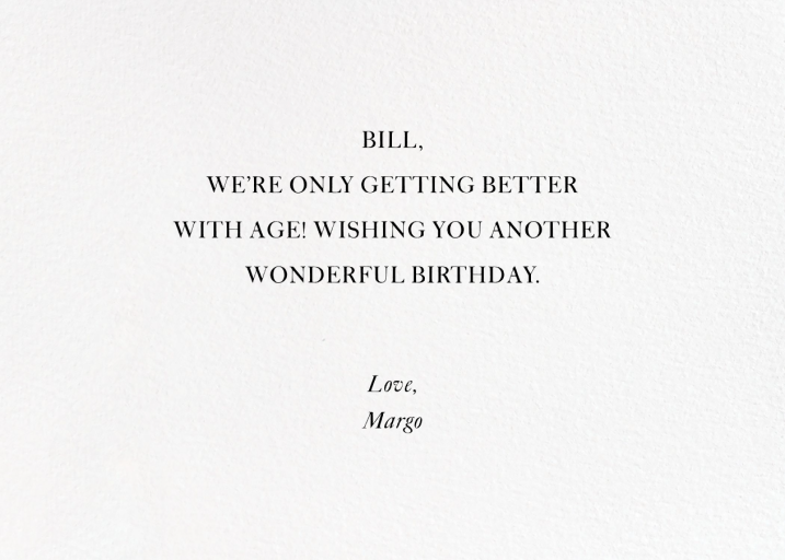 Beautiful Beast - Birthday Card by Party of One - Back