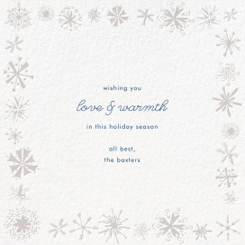 Freehand Snowflake - Holiday Card by Paperless Post