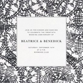 Scribble Print - 50th Anniversary Invitation by Oscar de la Renta