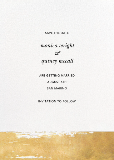 Simple Brushstroke - Save the Date by Sugar Paper