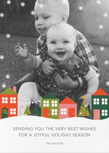 Snowville (Photo) - Christmas Card by Petit Collage
