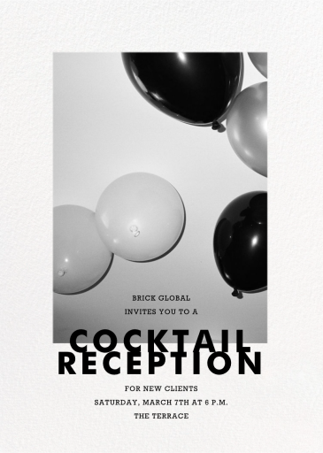 Wide Modern Border (Photo) - Cocktail Party Invitation by Paperless Post