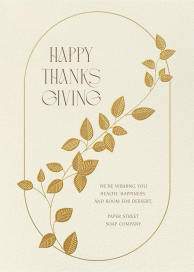 Nouveau Foliage - Business Thanksgiving Card by Paperless Post