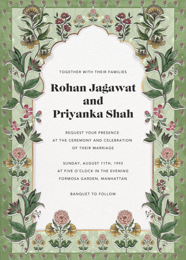 Botanical Arch - Wedding Invitation by Anita Dongre