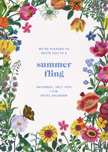 Jardin de Reves - Summer Party Invitation by Nathalie Lété