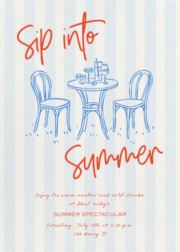 Afternoon Sips - Summer Party Invitation by Paperless Post