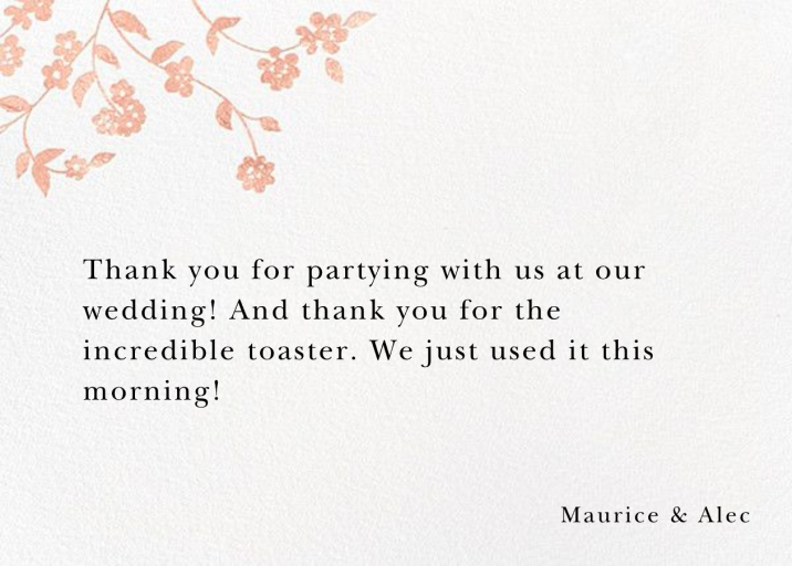 Floral Trellis II - Thank You - Stationery by Oscar de la Renta