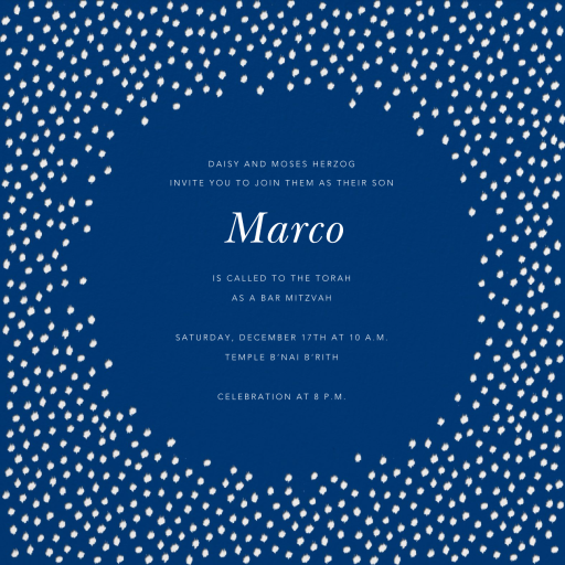 Ikat Dot Home - Bar & Bat Mitzvah Invitation by Oscar de la Renta