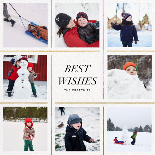 Photo Grid Border - Holiday Card by Paperless Post