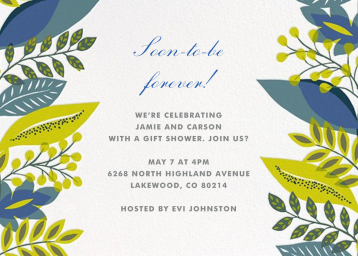 New Leaf - Bridal Shower Invitation by Crate & Barrel