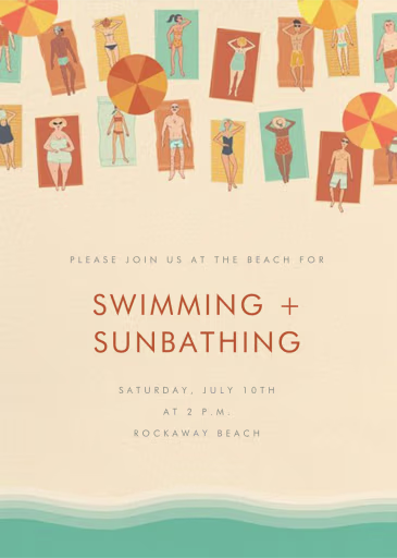 SPF 15 - Beach Party Invitation by Paperless Post