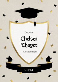 Cap and Plaque - Graduation Announcement by Paperless Post