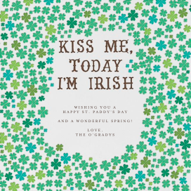 Kiss Me I'm Irish - Greeting Card by Mr. Boddington's Studio