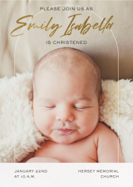 Slender Arch - Baptism & Christening Invitation by Paperless Post