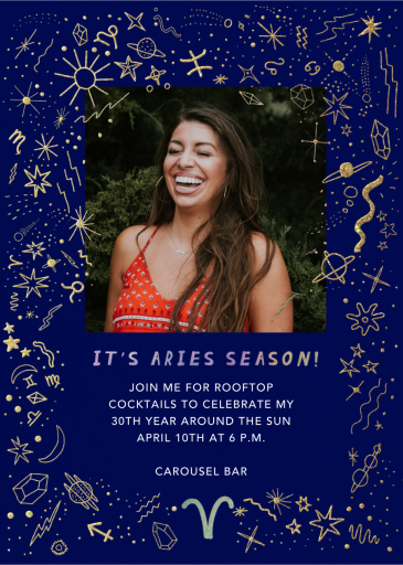 Star Signs - Birthday Invitation by Carolyn Suzuki Studio