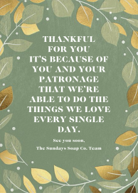 Gathered Leaves - Business Thanksgiving Card by Paperless Post