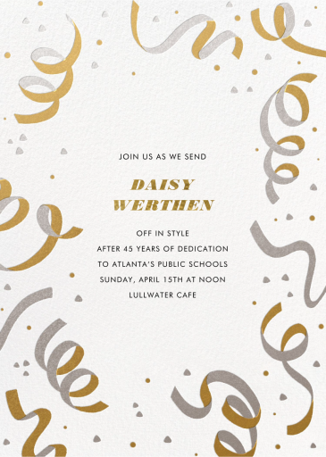 Confetti and Streamers - Invitation by Paperless Post