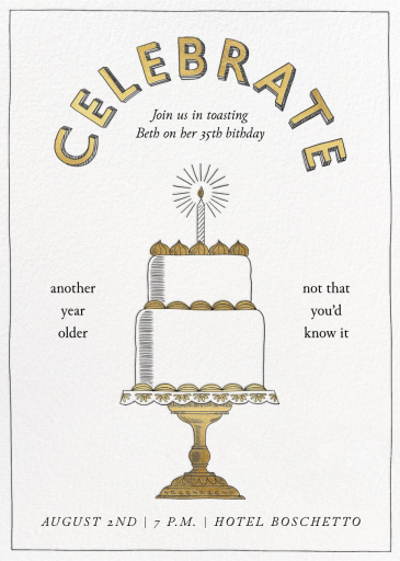 Golden Frosting - Invitation by Martha Stewart