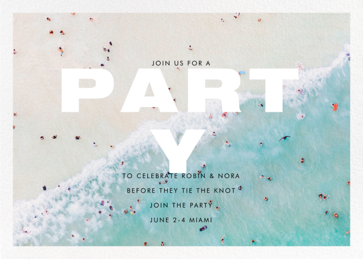 Ocean Wave - Bachelor/Bachelorette Party Invitation by Gray Malin