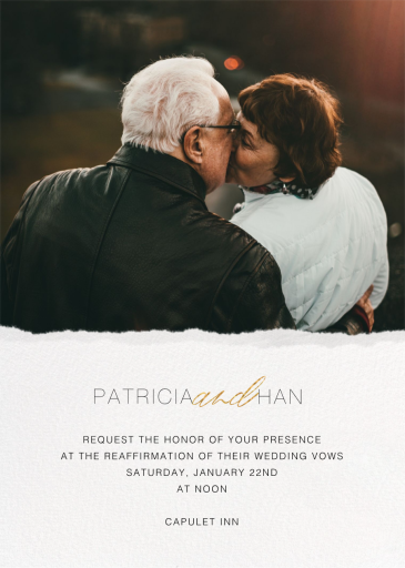 Torn Edge (Photo) - Vow Renewal Invitation by Paperless Post