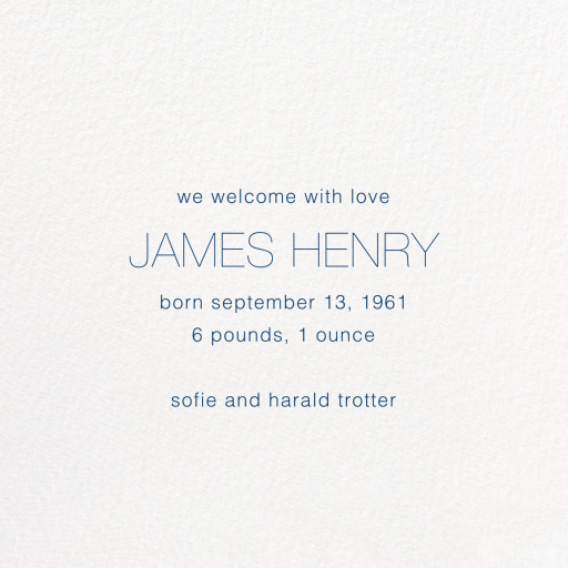 Full-Page Photo Square (Double-Sided) - Birth Announcement by Paperless Post - Back