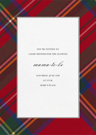 Tartan Plaid Border (Tall) by Oscar de la Renta