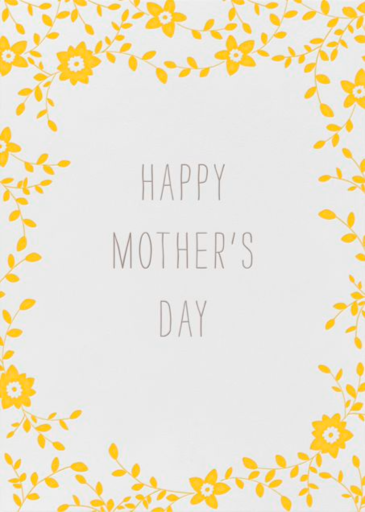 Vintage Flower - Happy Mother's Day - Greeting Card by Linda and Harriett