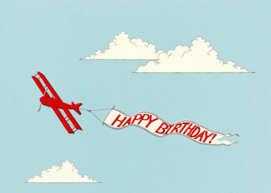 Birthday Biplane - Business Greeting Card by Paperless Post