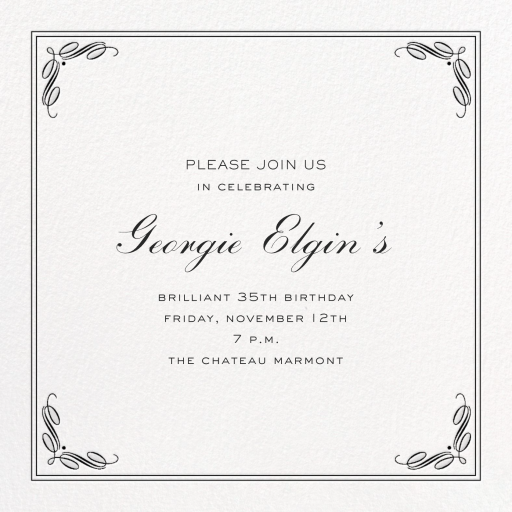 Regency Square - Birthday Invitation by Paperless Post